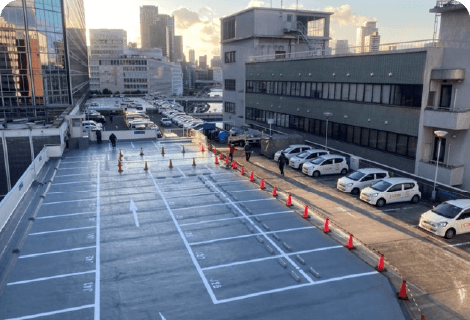 屋上駐車場・金属部材