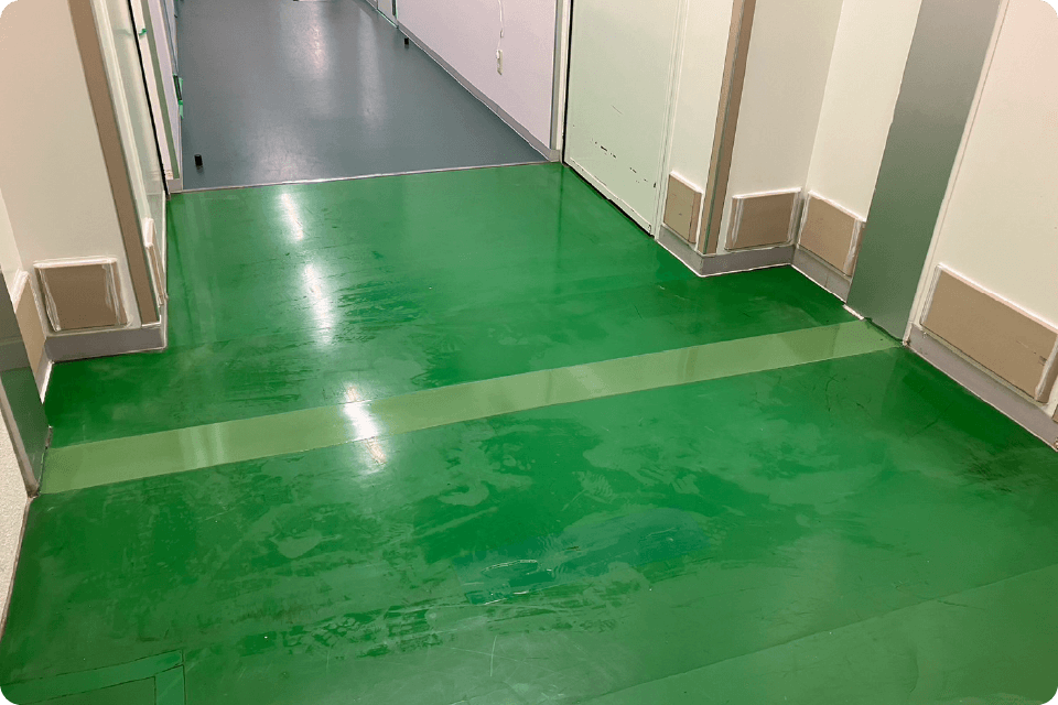 倉庫・工場床のクラック補修の施工後