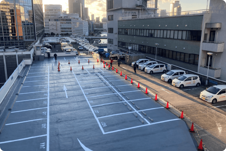 屋上・立体駐車場の防水改修工事の施工後